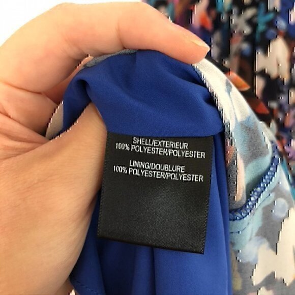 NEW NWT BELLE BADGLEY MISCHKA Alison V-Neck Garden Dress Purple Blue Floral US 4 - Picture 8 of 12